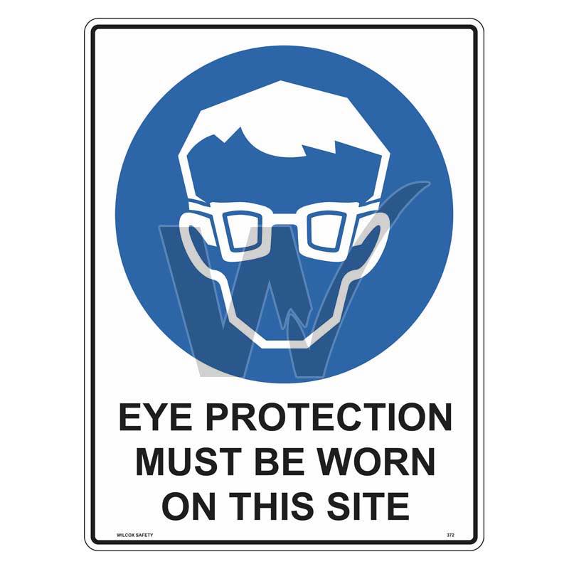 Mandatory Sign - Eye Protection Must Be Worn On This Site