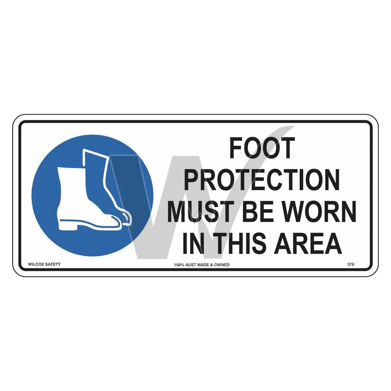 Mandatory Sign - Foot Protection Must Be Worn In This Area