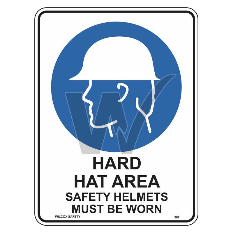 Mandatory Sign - Hard Hat Area Safety Hats Must Be Worn