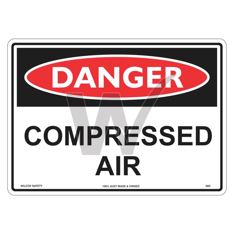 Danger Sign - Compressed Air