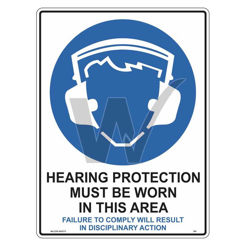 Mandatory Sign - Hearing Protection Must Be Worn In This Area