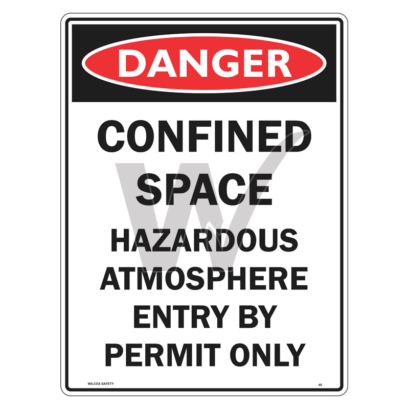 Danger Sign - Confined Space Hazardous Atmosphere