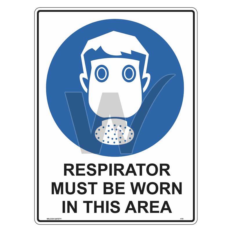 Mandatory Sign - Respirator Must Be Worn In This Area