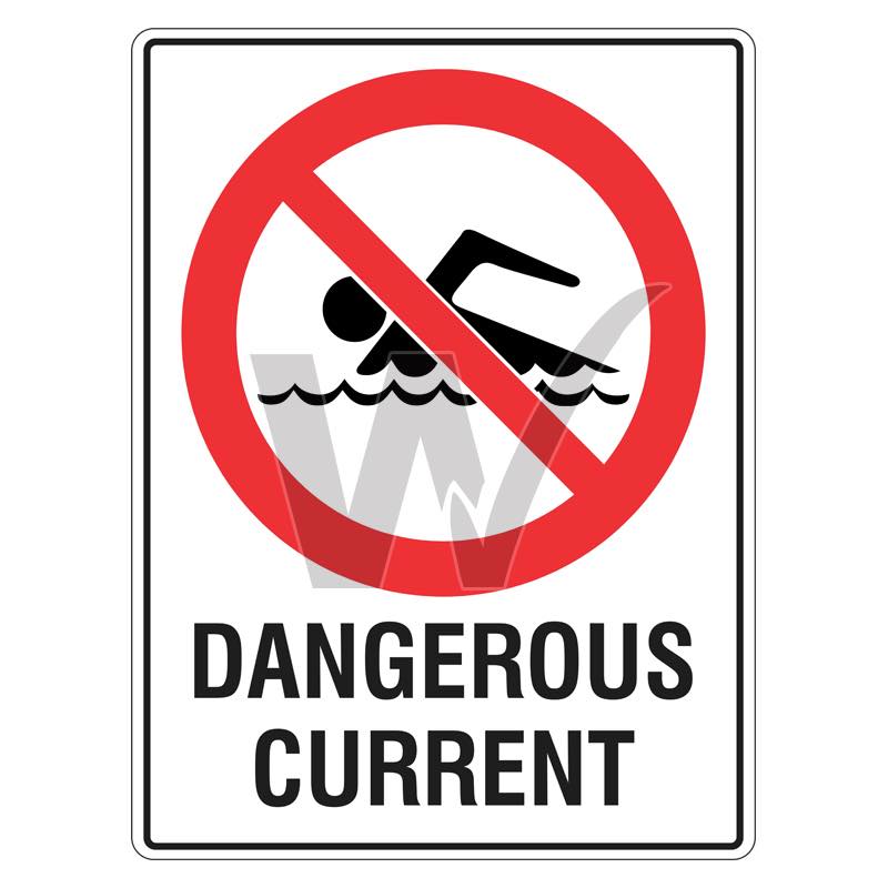 Prohibition Sign - Dangerous Current