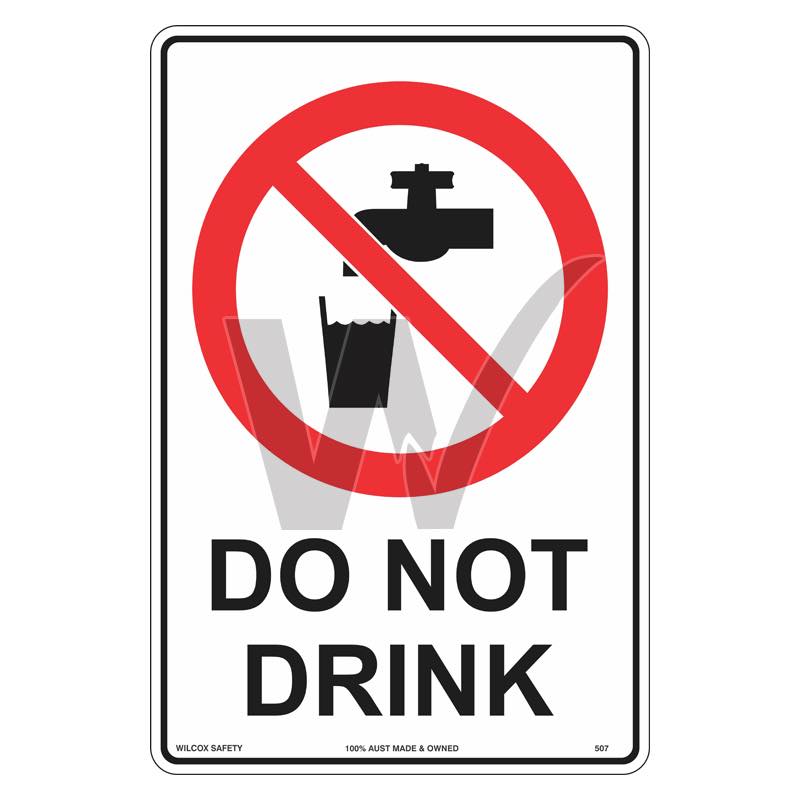 Prohibition Sign - Do Not Drink