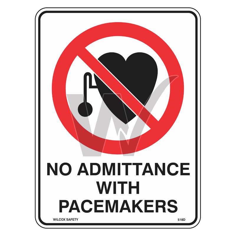 Prohibition Sign - No Admittance With Pacemakers