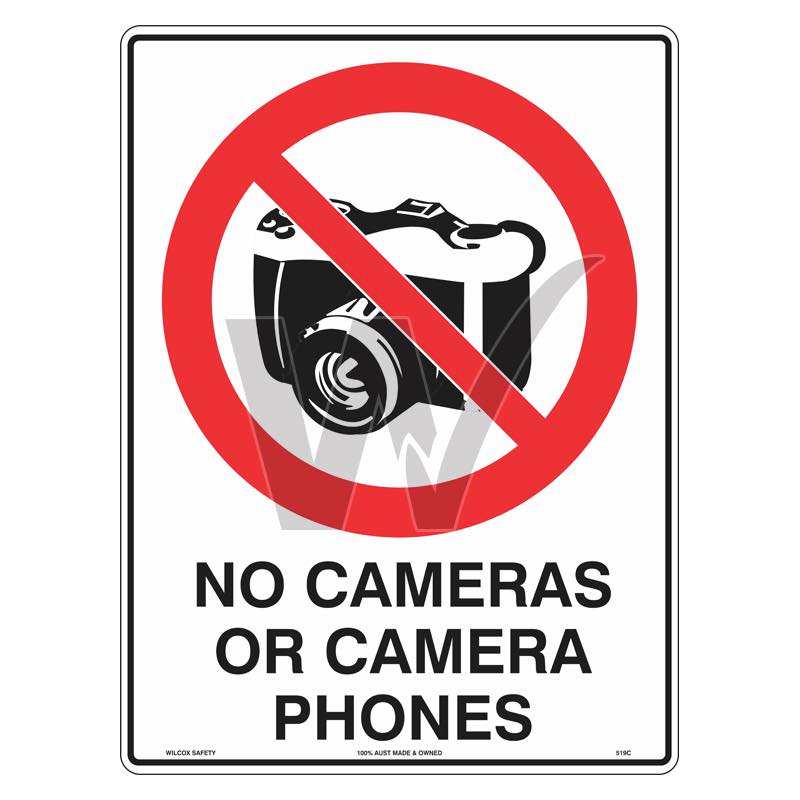 Prohibition Sign - No Cameras Or Camera Phones