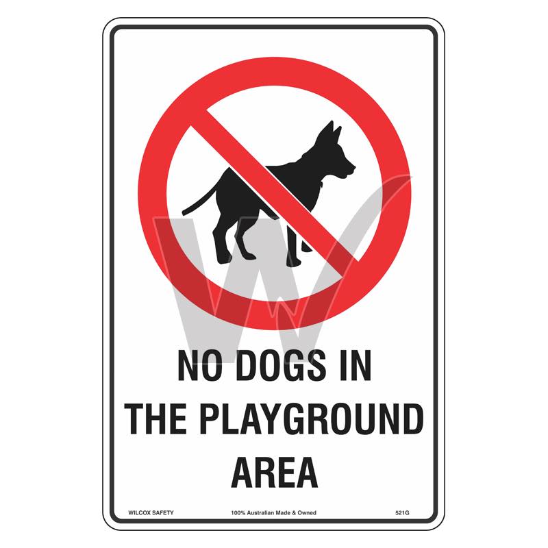 Prohibition Sign - No Dogs In The Playground Area