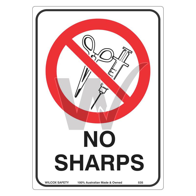 Prohibition Sign - No Sharps