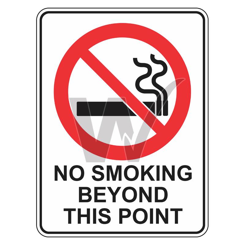 Prohibition Sign - No Smoking Beyond This Point