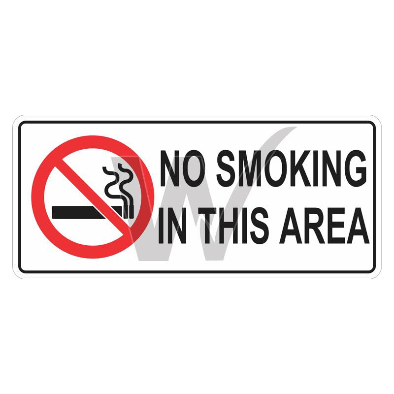 Prohibition Sign - No Smoking In This Area