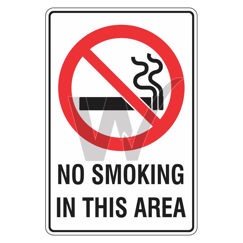 Prohibition Sign - No Smoking In This Area