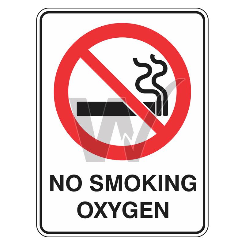 Prohibition Sign - No Smoking Oxygen