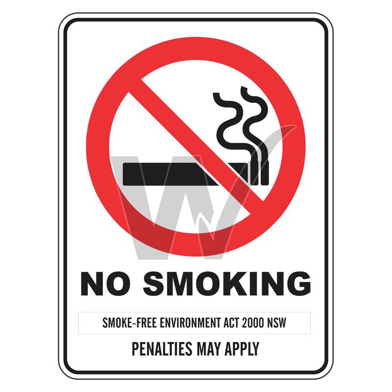 Prohibition Sign - No Smoking Penalties May Apply