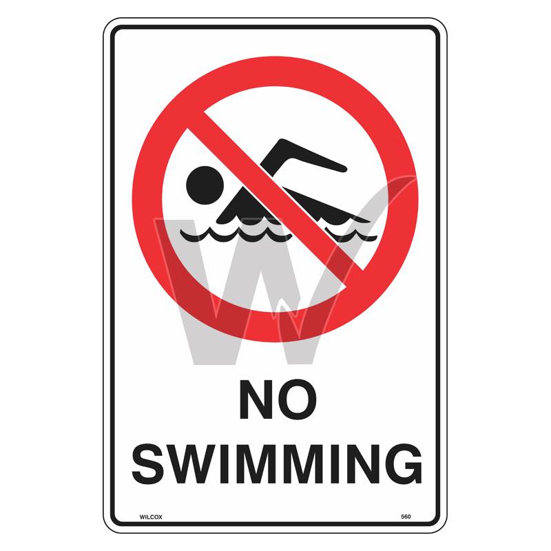 Prohibition Sign - No Swimming — Wilcox Safety & Signs