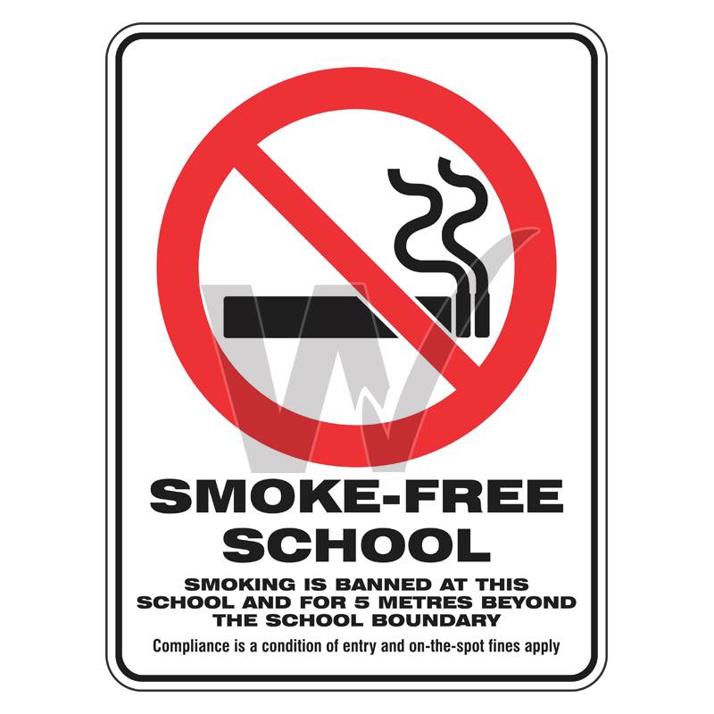 Prohibition Sign - Smoke-Free School