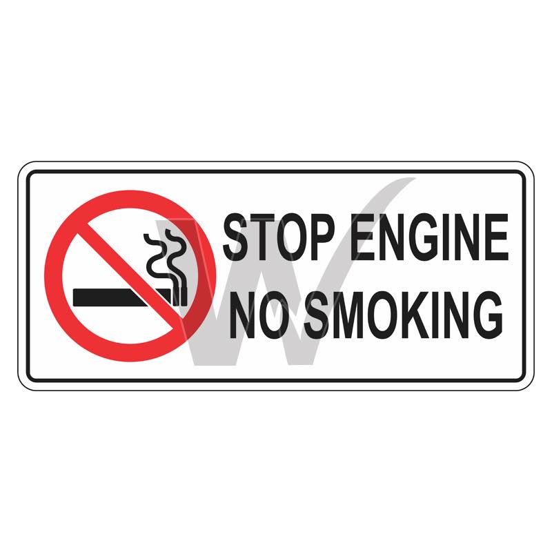 Prohibition Sign - Stop Engine No Smoking
