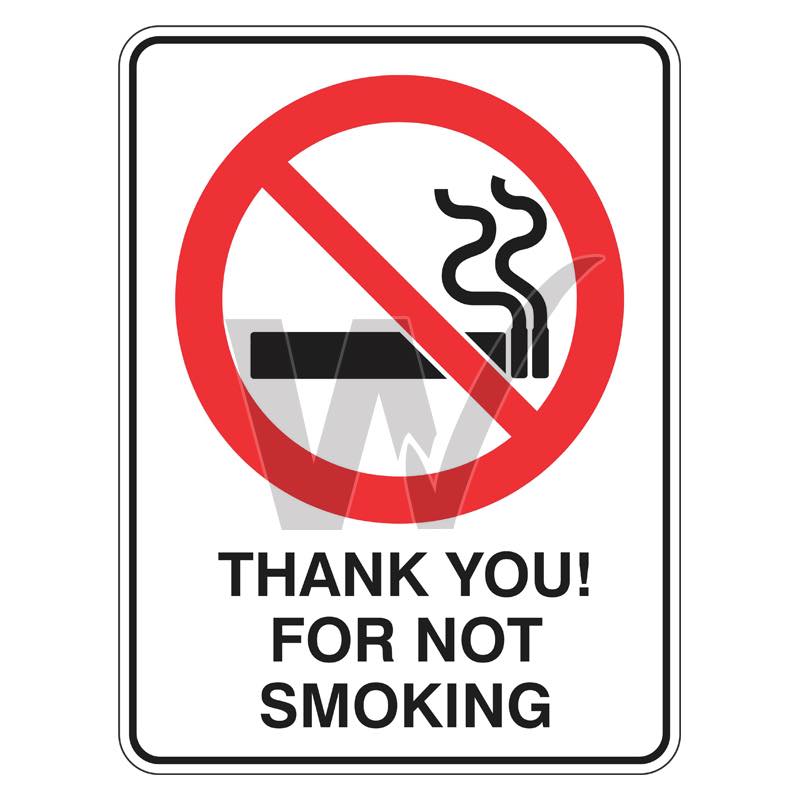 Prohibition Sign - Thank You! For Not Smoking