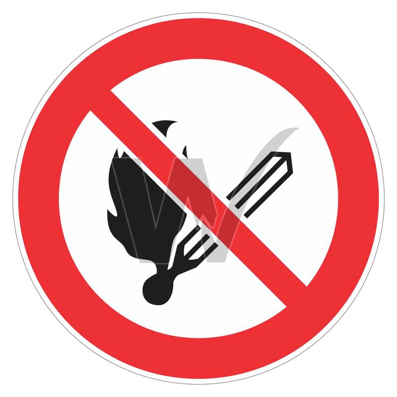 Prohibition Sign - No Flames