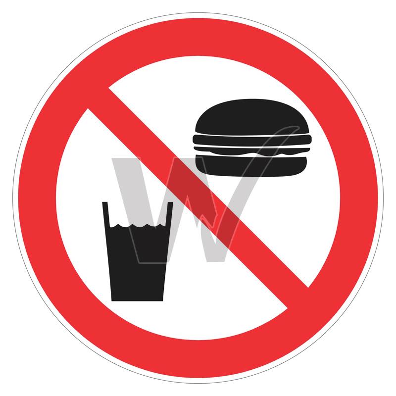 Prohibition Sign - No Food Or Drink