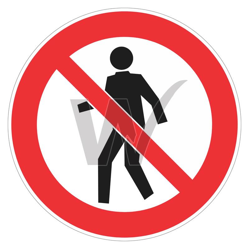 Prohibition Sign - No Persons