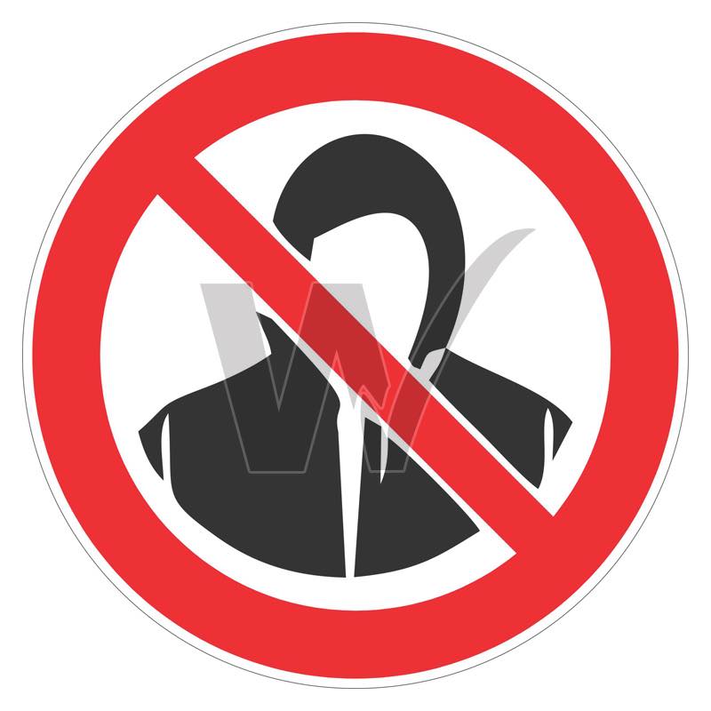 Prohibition Sign - No Hoodies