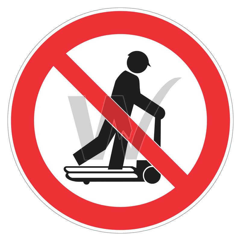 Prohibition Sign - No Riding Pallet Jack