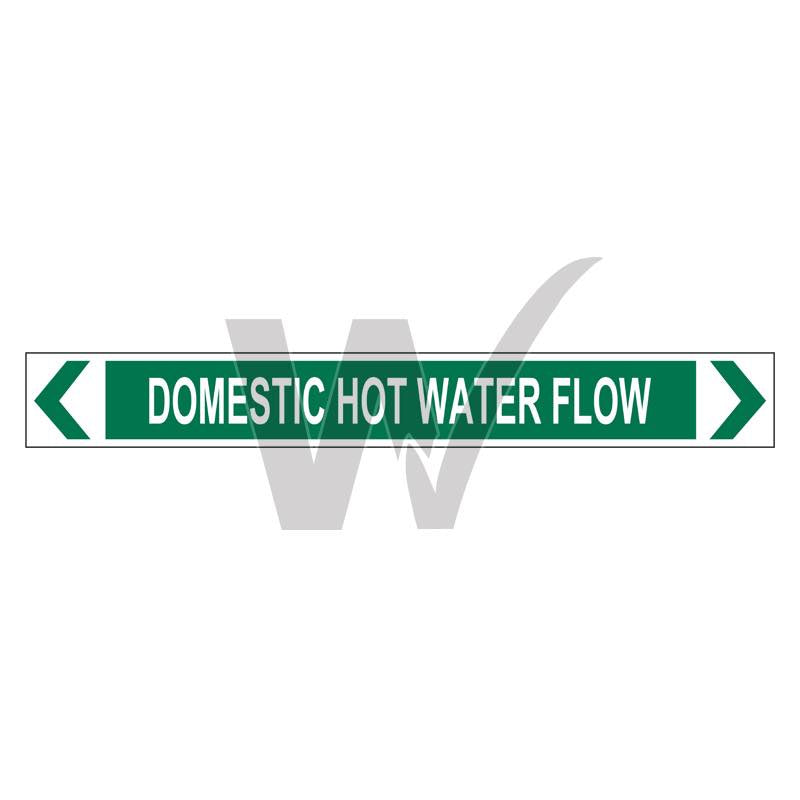 Pipe Marker - Domestic Hot Water Flow