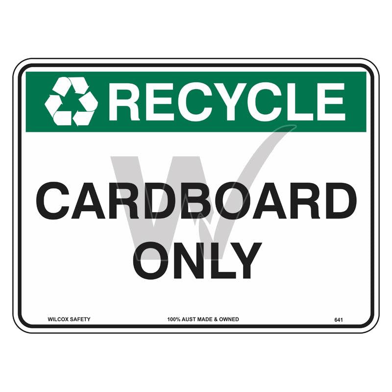 Recycling Sign - Cardboard Only