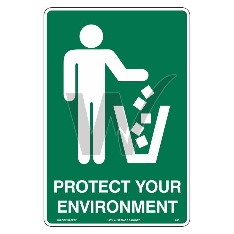 Recycling Sign - Protect Your Environment — Wilcox Safety & Signs
