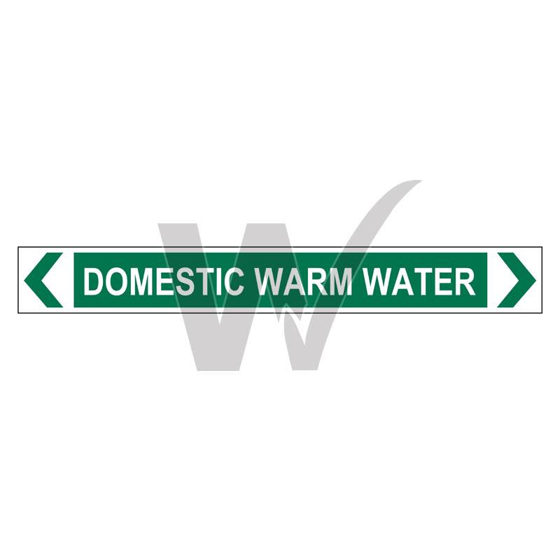 Pipe Marker - Domestic Warm Water