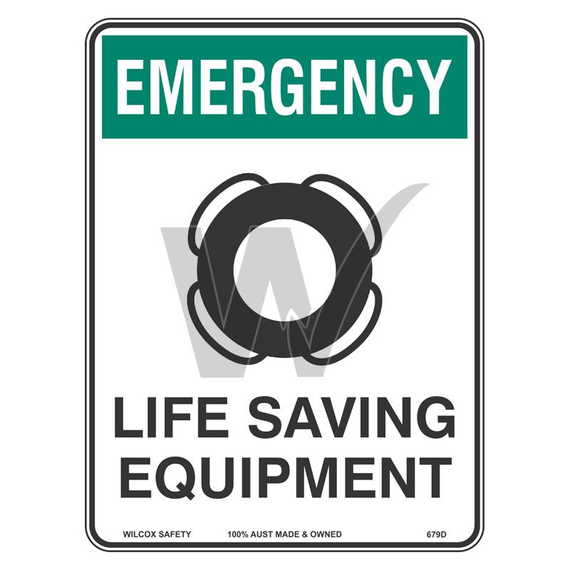 Emergency Sign - Life Saving Equipment