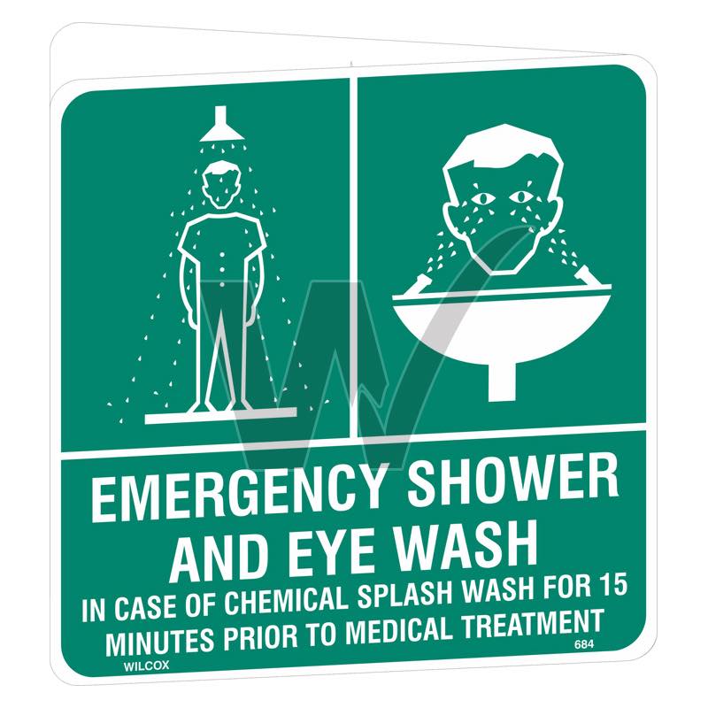 Emergency Sign - Emergency Shower And Eye Wash