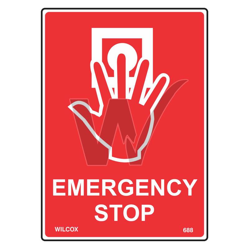 Emergency Sign - Emergency Stop