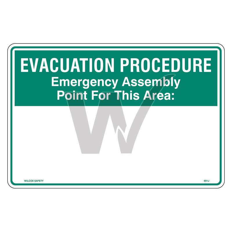Emergency Sign - Evacuation Procedure