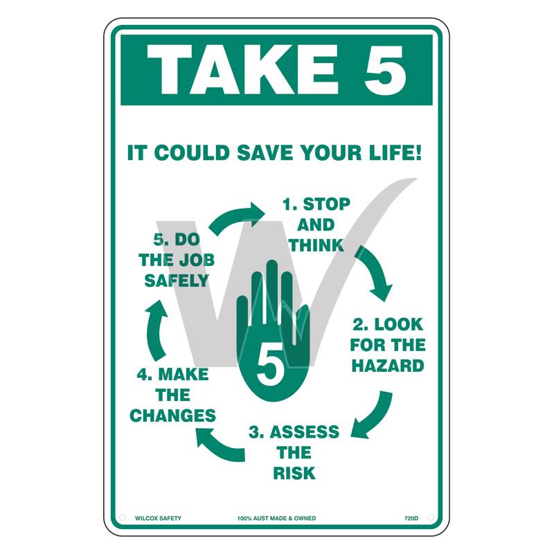 Emergency Sign - Take 5 It Could Save Your Life