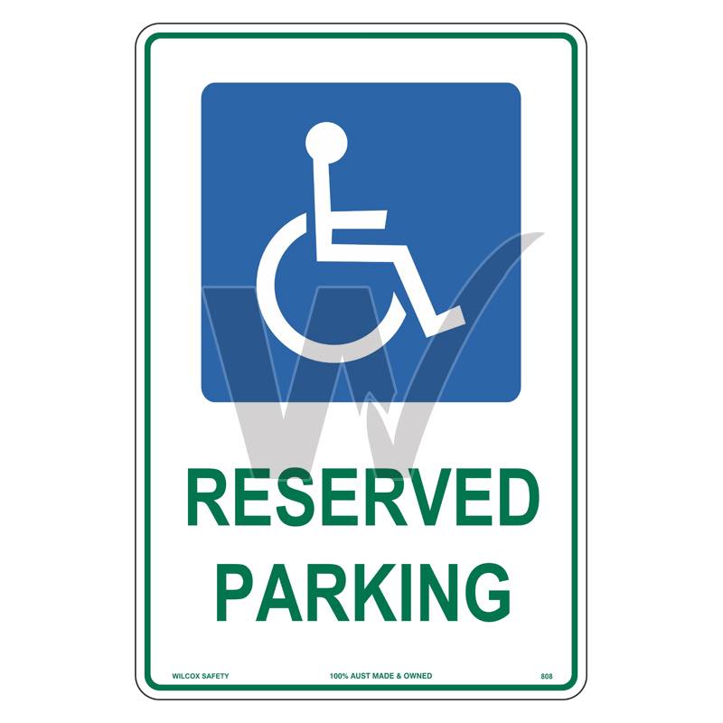 Car Park Sign - Disabled Reserved Parking