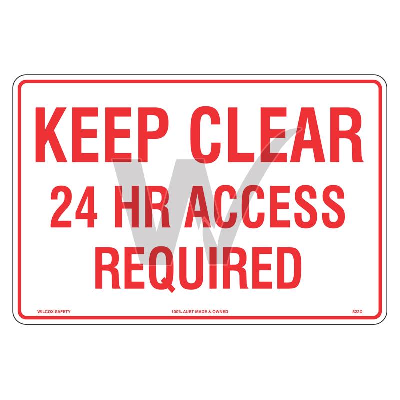 Car Park Sign - Keep Clear 24 Hr Access Required