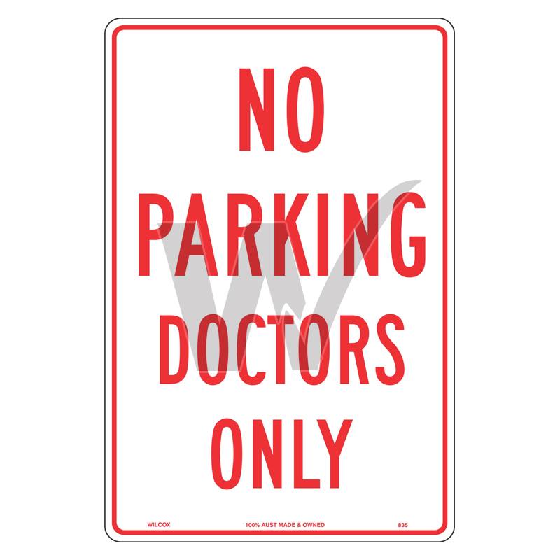 Car Park Sign - No Parking Doctors Only