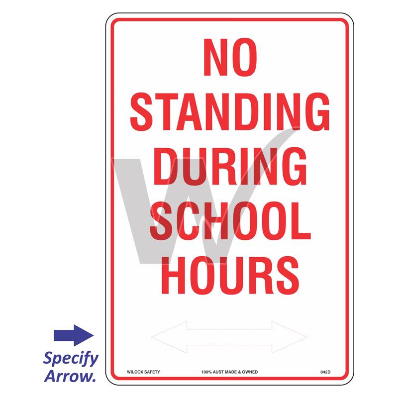 Car Park Sign - No Standing During School Hours