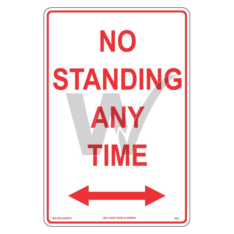 Car Park Sign - No Standing Any Time