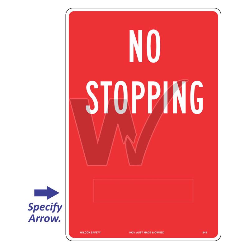 Car Park Sign - No Stopping