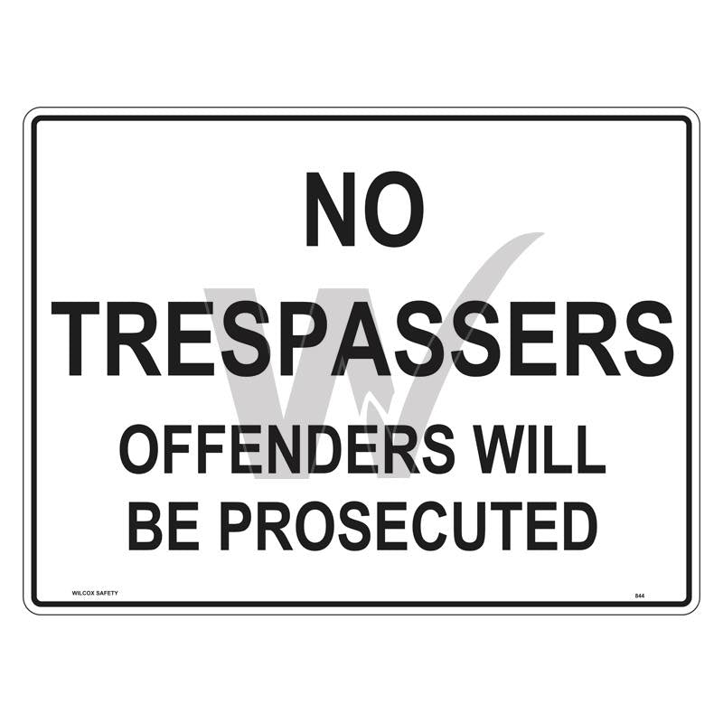 Private Property Sign - No Trespassers Offenders Will Be Prosecuted
