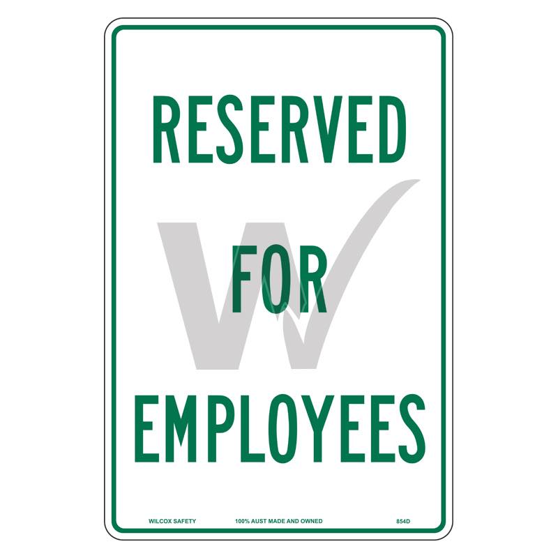 Car Park Sign - Reserved For Employees