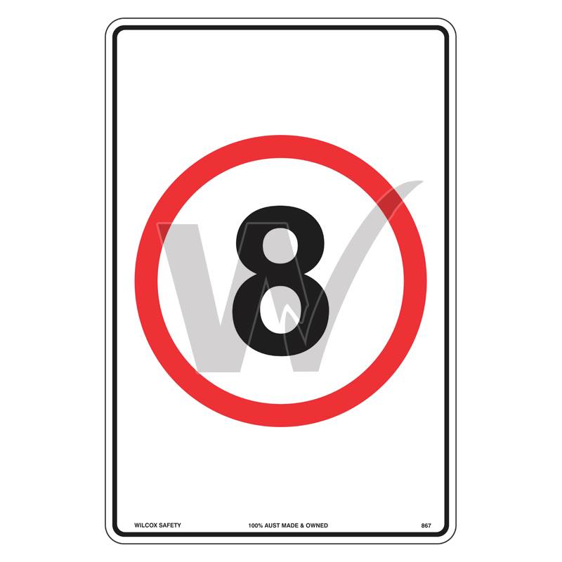 Speed Limit Sign - 8km