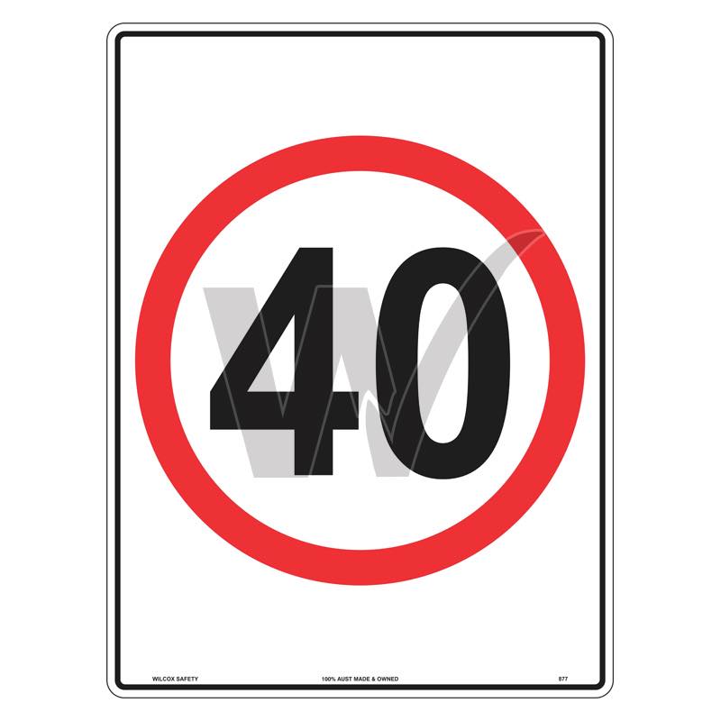 Speed Limit Sign - 40km