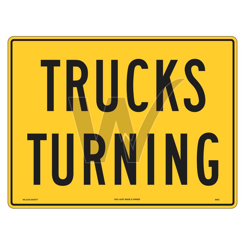 Car Park Sign - Trucks Turning
