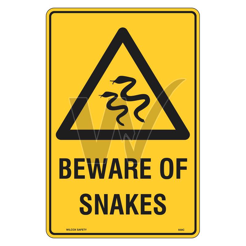 Warning Sign - Beware Of Snakes