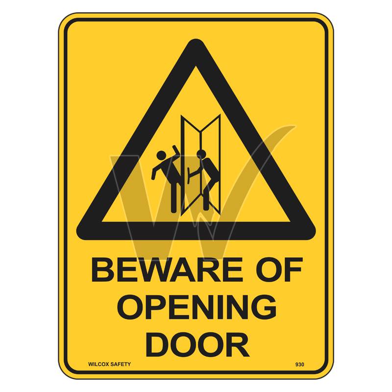 Warning Sign - Beware Of Opening Door