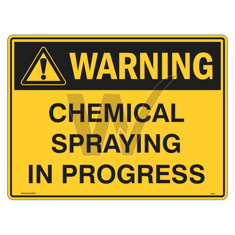 Warning Sign - Chemical Spraying In Progress